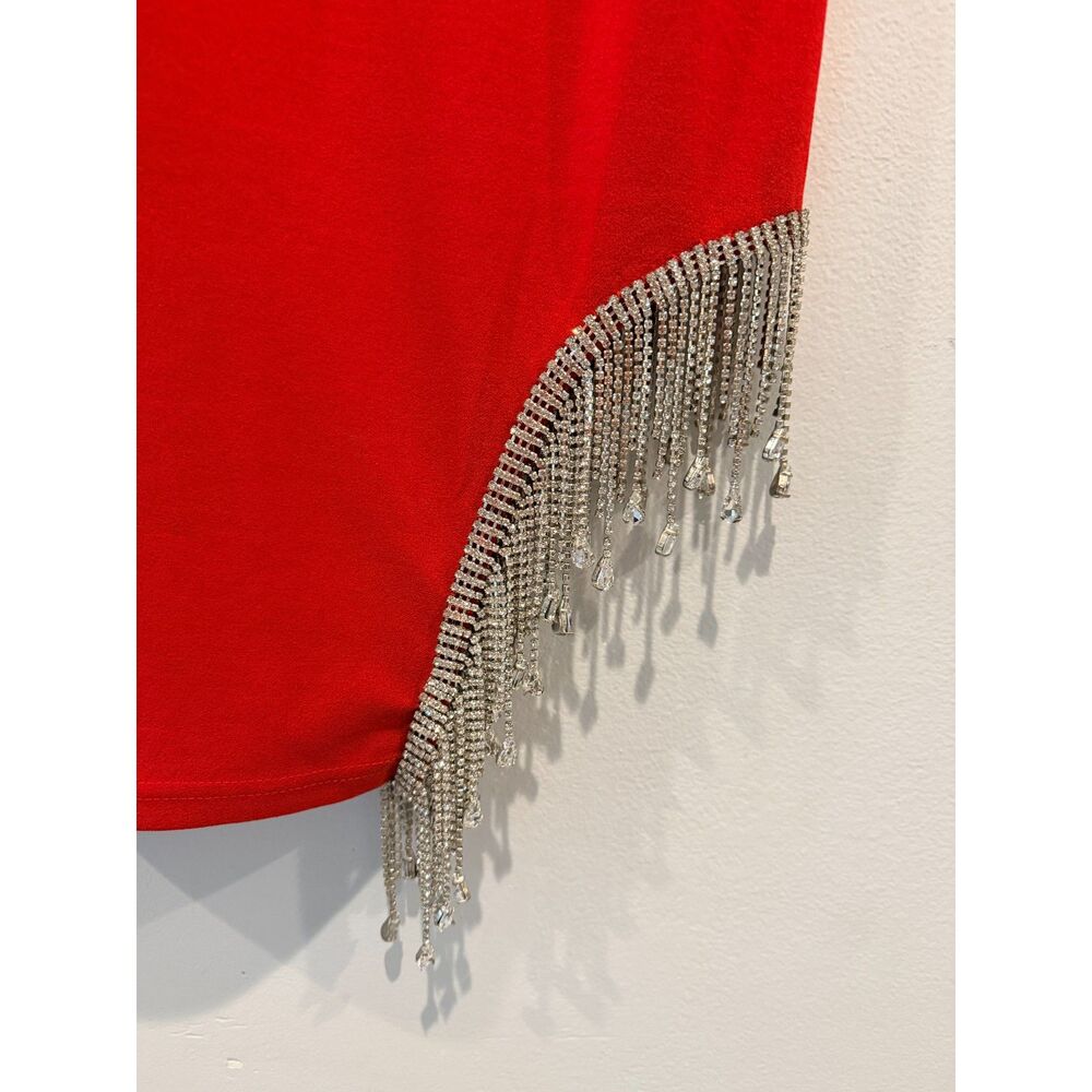 Mini Dress with Rhinestone Dangle - Picture 5 of 5